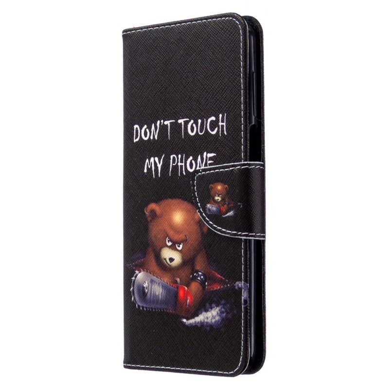 Leren Hoesje Xiaomi Redmi Note 9S / Note 9 Pro Gevaarlijke Beer
