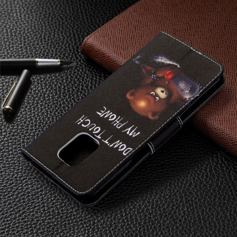Leren Hoesje Xiaomi Redmi Note 9S / Note 9 Pro Gevaarlijke Beer