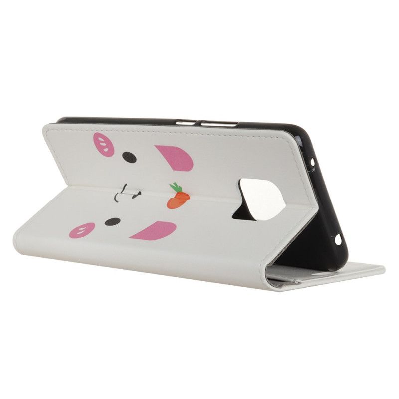 Leren Hoesje Xiaomi Redmi Note 9S / Note 9 Pro Leuke Cartoon