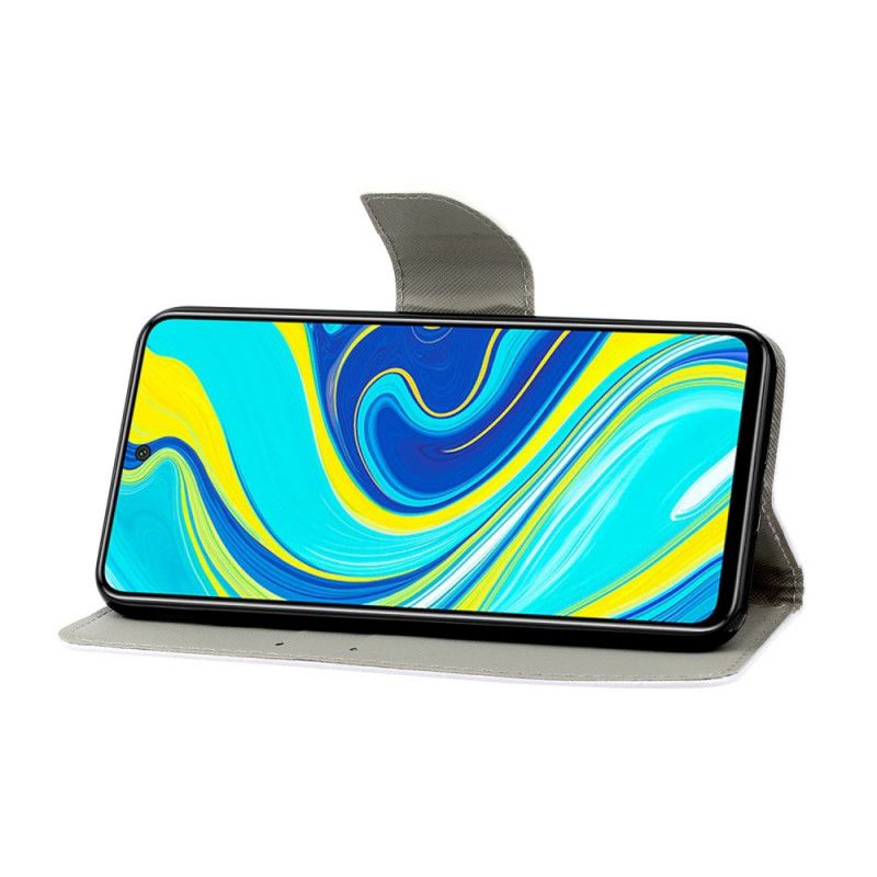 Leren Hoesje Xiaomi Redmi Note 9S / Note 9 Pro String Madeliefjes