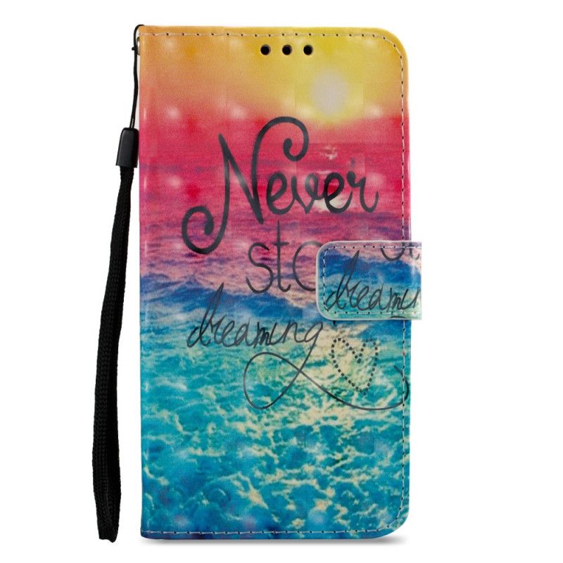 Cover Folio-hoesje Xiaomi Redmi 5 Telefoonhoesje Stop Nooit Met Dromen