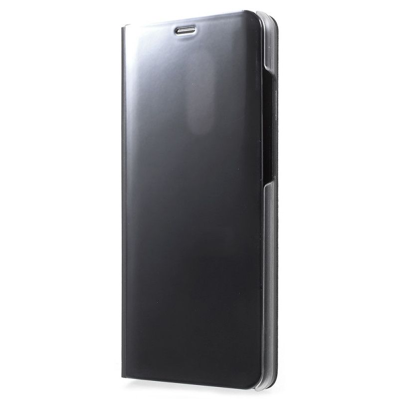 Doorkijkafdekking Xiaomi Redmi 5 Lichtblauw Zwart Spiegel En Leereffect