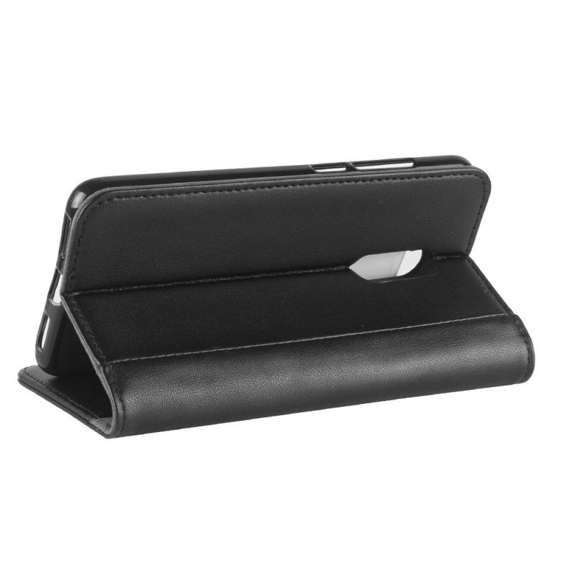 Flip Case Leren Xiaomi Redmi 5 Bruin Zwart Echt Splitleer