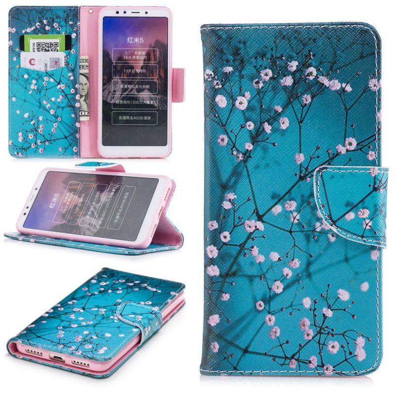 Leren Hoesje voor Xiaomi Redmi 5 Bloeiende Boom