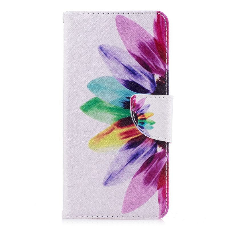 Leren Hoesje Xiaomi Redmi 5 Aquarelbloem