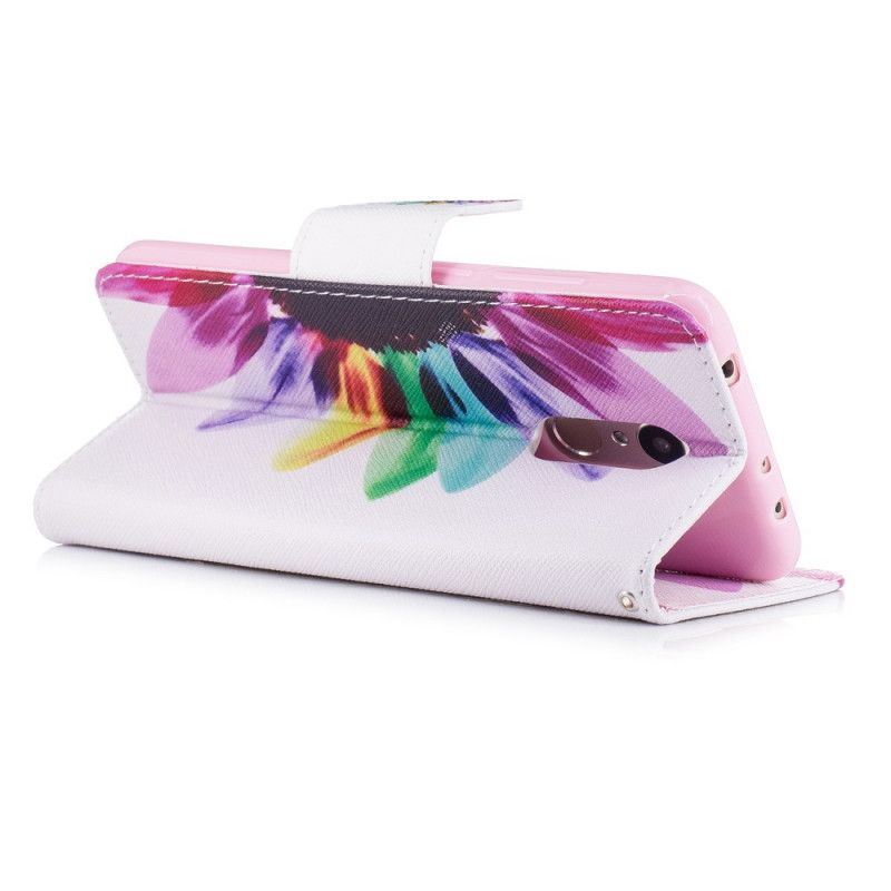 Leren Hoesje Xiaomi Redmi 5 Aquarelbloem