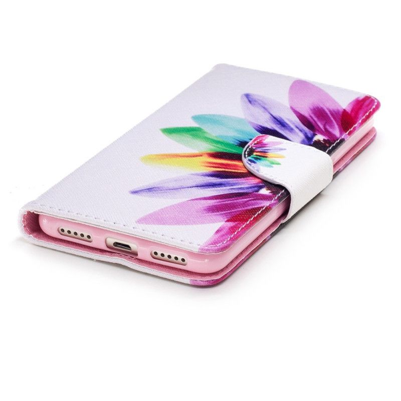 Leren Hoesje Xiaomi Redmi 5 Aquarelbloem