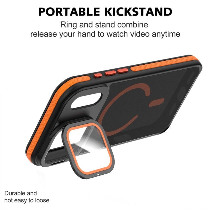 Cover Hoesje iPhone 17 Pro Telefoonhoesje Hybride Magsafe Met Lensbeschermer En Geïntegreerde Houder