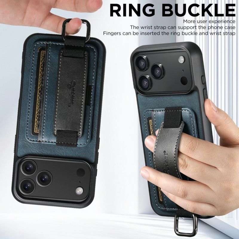 Cover Hoesje iPhone 17 Pro Telefoonhoesje Kaarthouder Met Retro Design