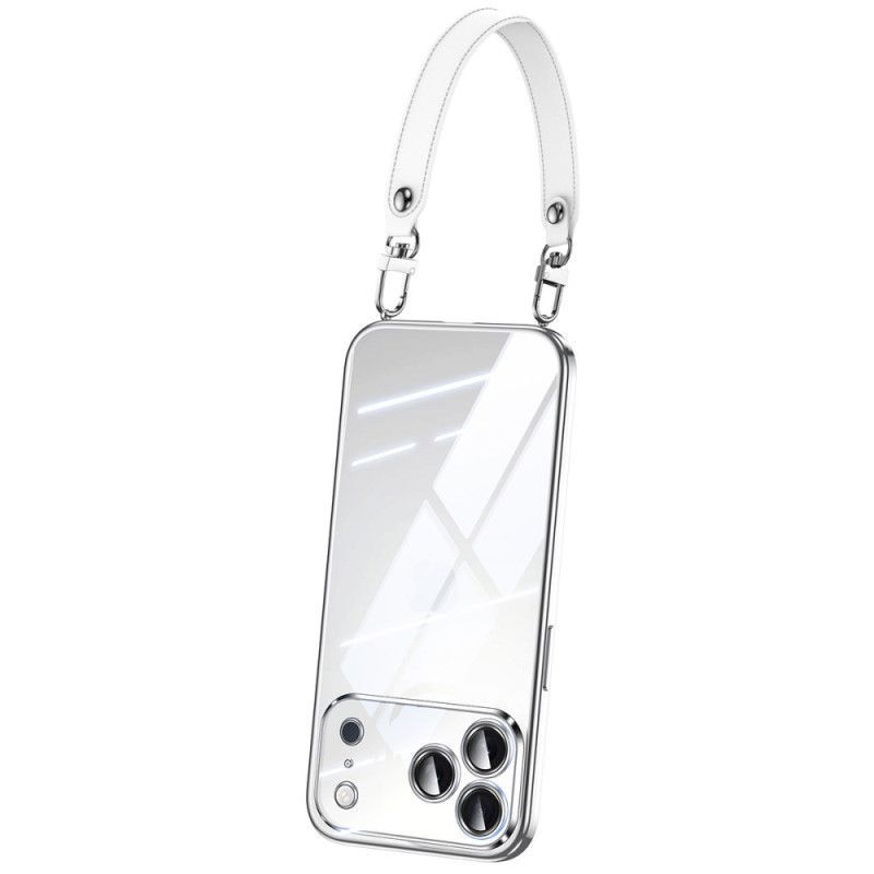 Cover Hoesje iPhone 17 Pro Telefoonhoesje Transparant Met Polsbandje