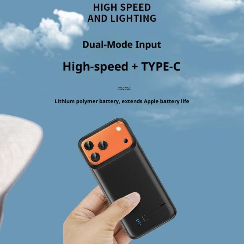 Externe Batterijhoes Van 5000 Mah Voor iPhone 17 Pro Met Ingebouwde Standaard