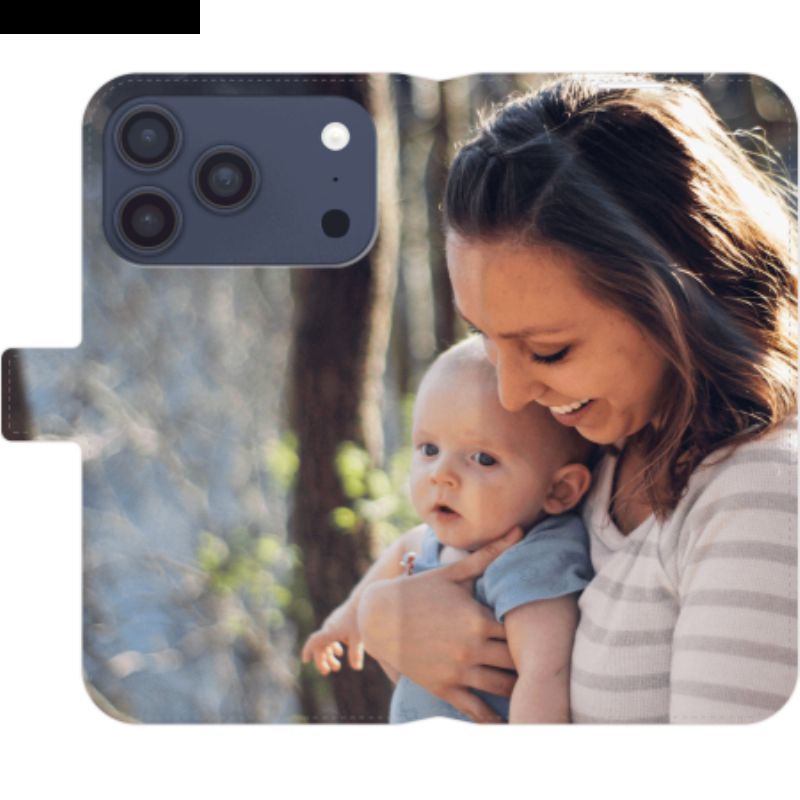 Flip Case Leren iPhone 17 Pro Op Maat Gemaakt