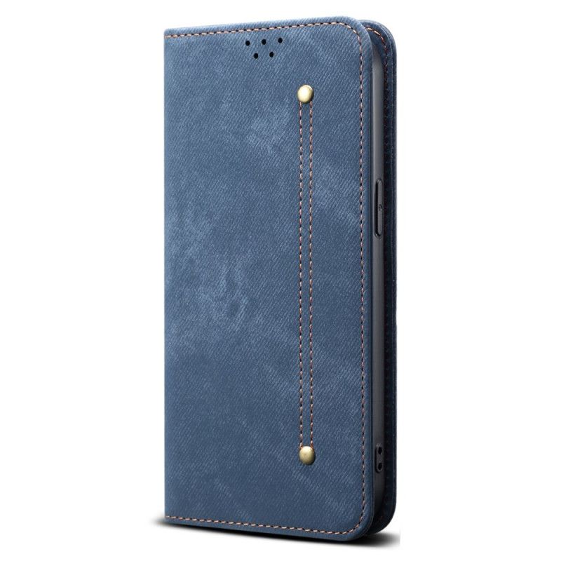 Folio-hoesje iPhone 17 Pro Telefoonhoesje Denimstof