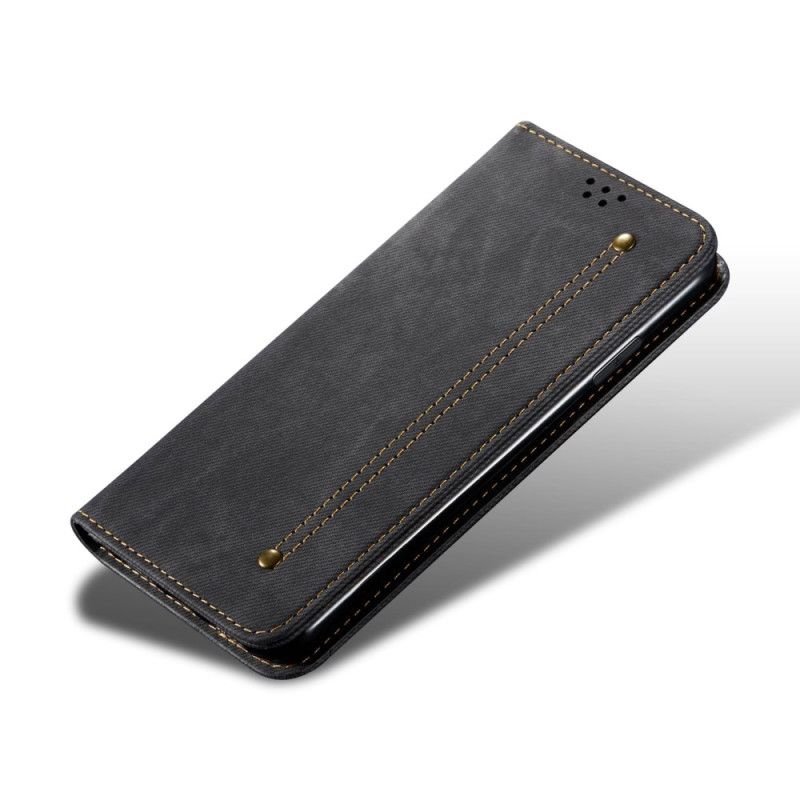 Folio-hoesje iPhone 17 Pro Telefoonhoesje Denimstof