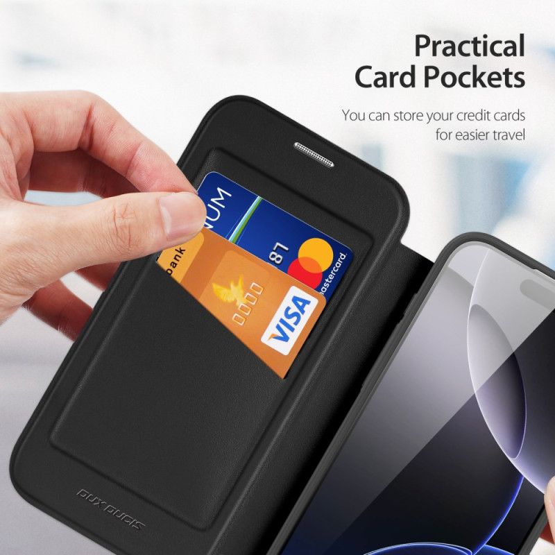 Folio-hoesje iPhone 17 Pro Telefoonhoesje Dux Ducis X Pro Series Skin