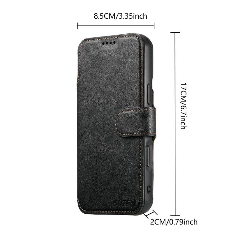 Folio-hoesje iPhone 17 Pro Telefoonhoesje Magnetisch Met Retro Afneembare Hoes