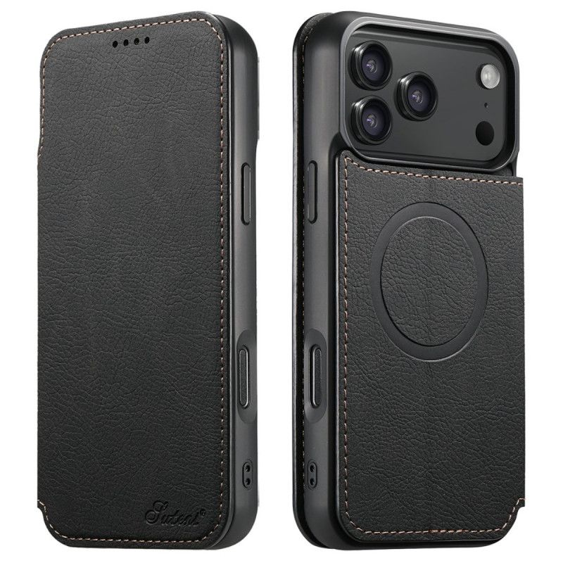 Folio-hoesje Voor iPhone 17 Pro Magsafe-compatibel Vintage Ontwerp