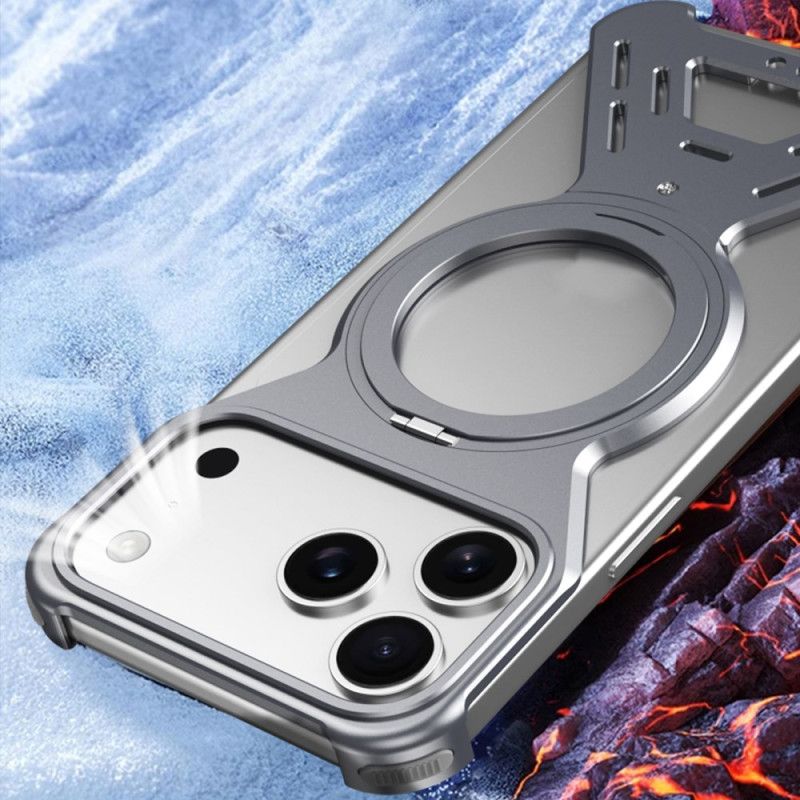 Hoesje iPhone 17 Pro Magsafe Bumper Met Draaibare Standaard Bescherming Hoesje