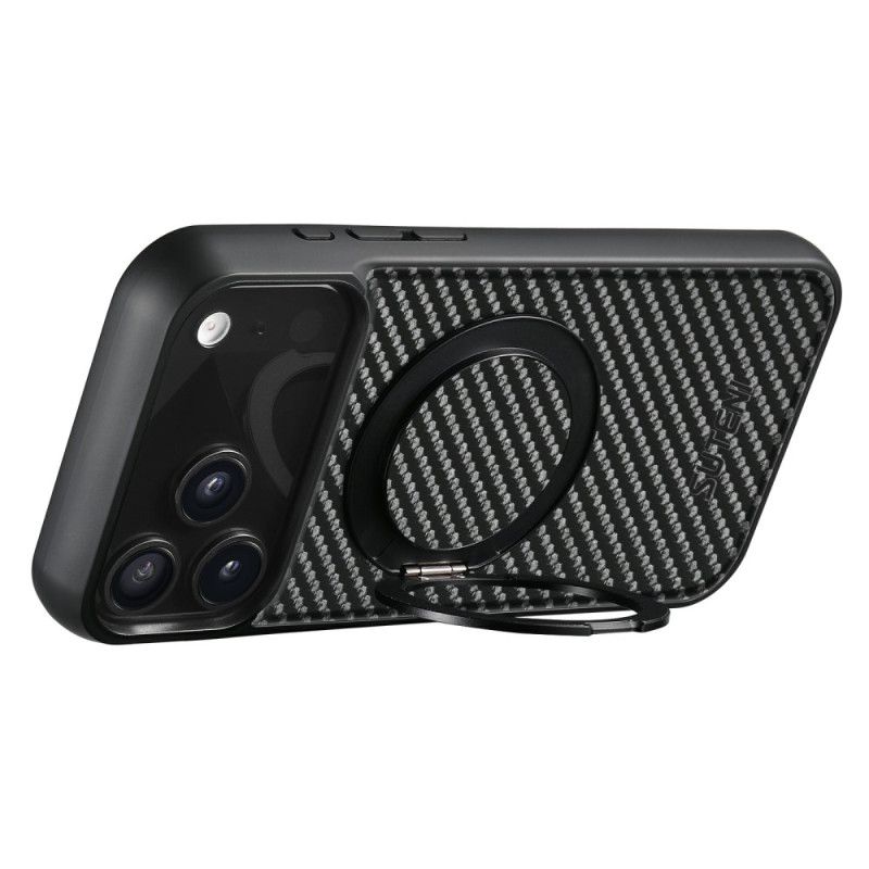 Hoesje iPhone 17 Pro Magsafe Draaibare Houder En Koolstofvezel