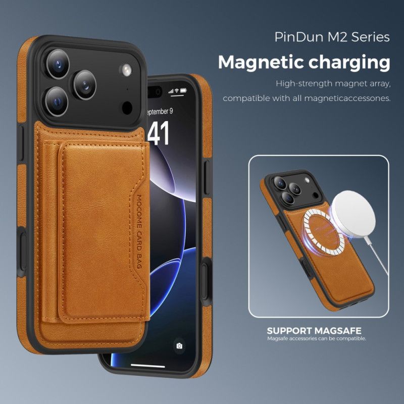 Hoesje iPhone 17 Pro Magsafe Premium Met Afneembare Kaart Houder Bescherming Hoesje