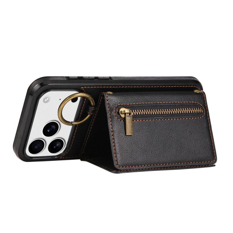 Hoesje iPhone 17 Pro Portemonnee Met Schouderband