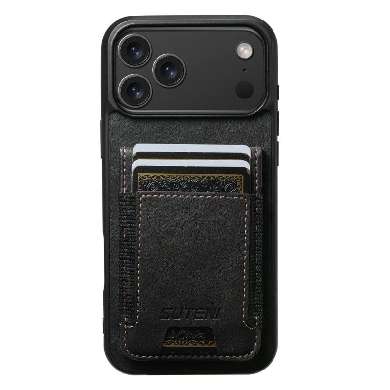 Hoesje Voor iPhone 17 Pro Kaarthouder In Gewaxt Leer