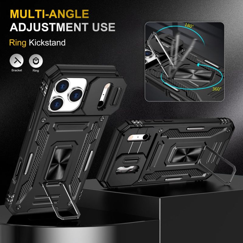 Hoesje Voor iPhone 17 Pro Schuifbare Lensbeschermer En Houder