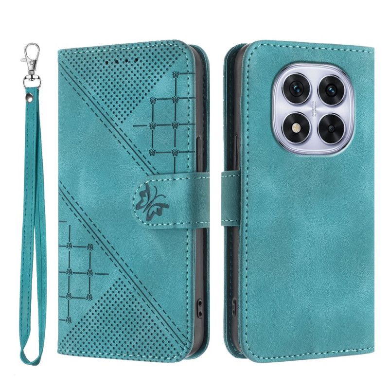 Bescherming Hoesje Xiaomi Redmi Note 14 Pro 4g Geometrisch Patroon Met Bandje
