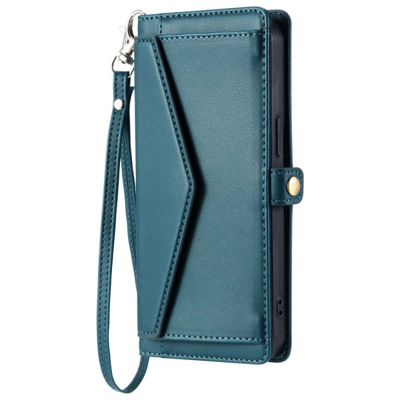 Flip Case Leren Xiaomi Redmi Note 14 Pro 4g Etui Met Bandje