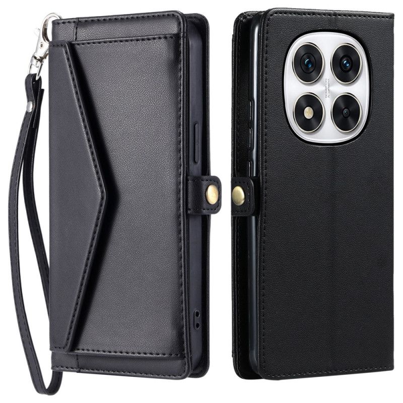 Flip Case Leren Xiaomi Redmi Note 14 Pro 4g Etui Met Bandje