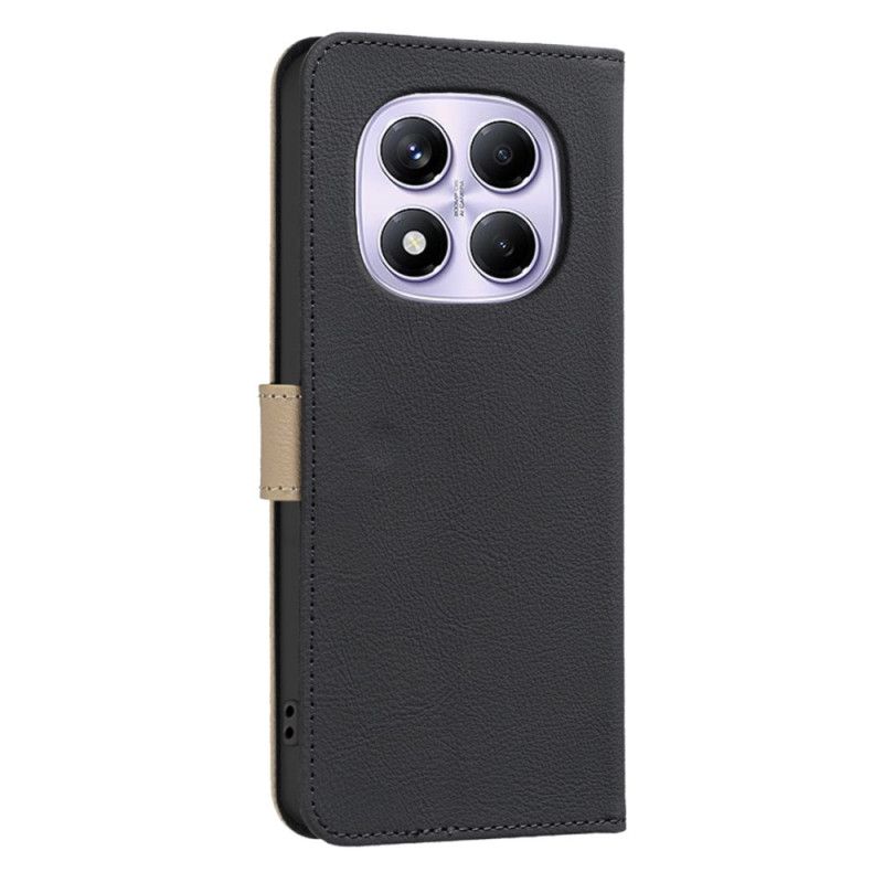 Flip Case Leren Xiaomi Redmi Note 14 Pro 4g Tweekleurig Binfen Color