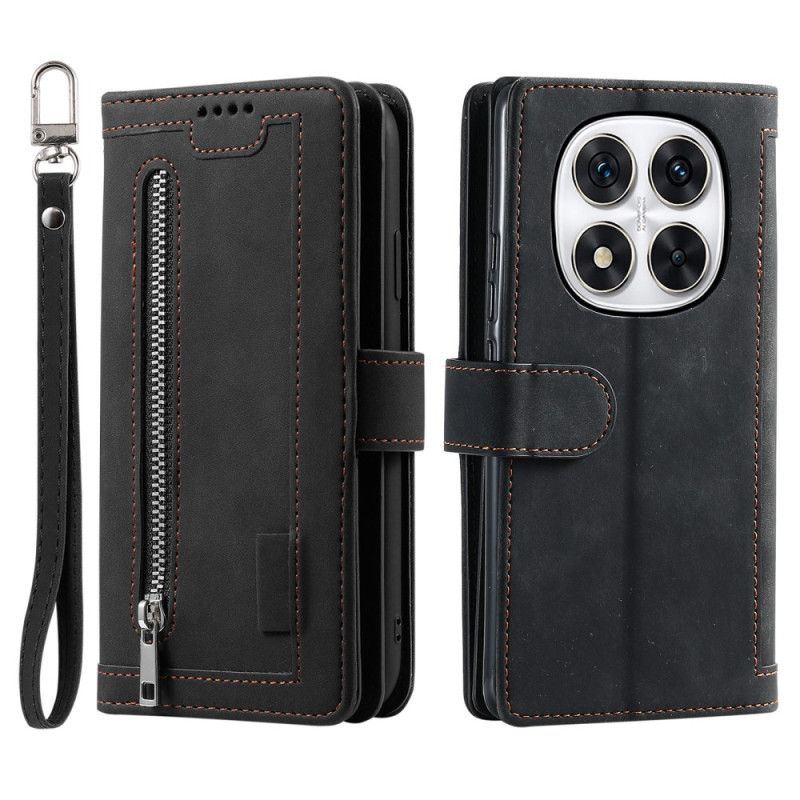 Folio-hoesje Xiaomi Redmi Note 14 Pro 4g Telefoonhoesje Kaarthouders Voor 9 Kaarten Met Bandje