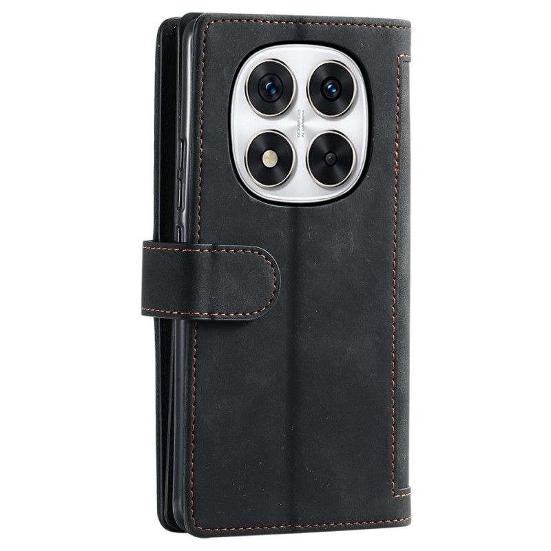 Folio-hoesje Xiaomi Redmi Note 14 Pro 4g Telefoonhoesje Kaarthouders Voor 9 Kaarten Met Bandje