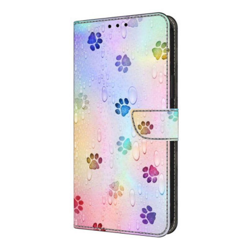Folio-hoesje Xiaomi Redmi Note 14 Pro 4g Telefoonhoesje Kattenpootafdrukken