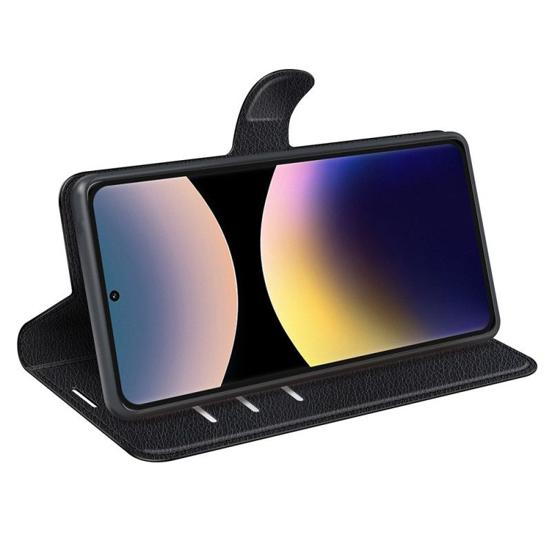 Folio-hoesje Xiaomi Redmi Note 14 Pro 4g Telefoonhoesje Klassiek Lychee Kunstleer