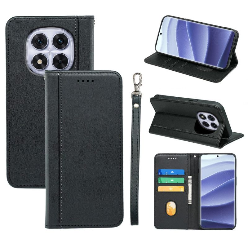 Folio-hoesje Xiaomi Redmi Note 14 Pro 4g Telefoonhoesje Stiksels En Bandje