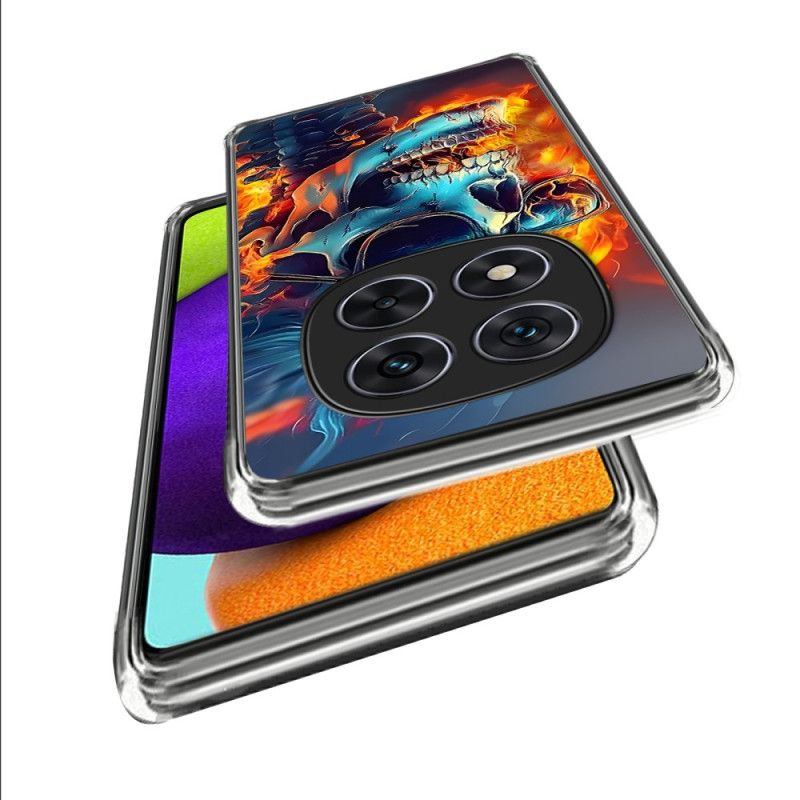 Hoesje Voor Xiaomi Redmi Note 14 Pro 4g Vlammende Schedel