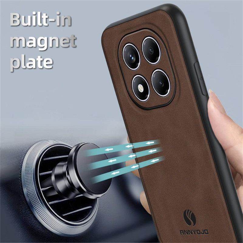 Hoesje Xiaomi Redmi Note 14 Pro 4g Annyojo Leerlook Bescherming Hoesje