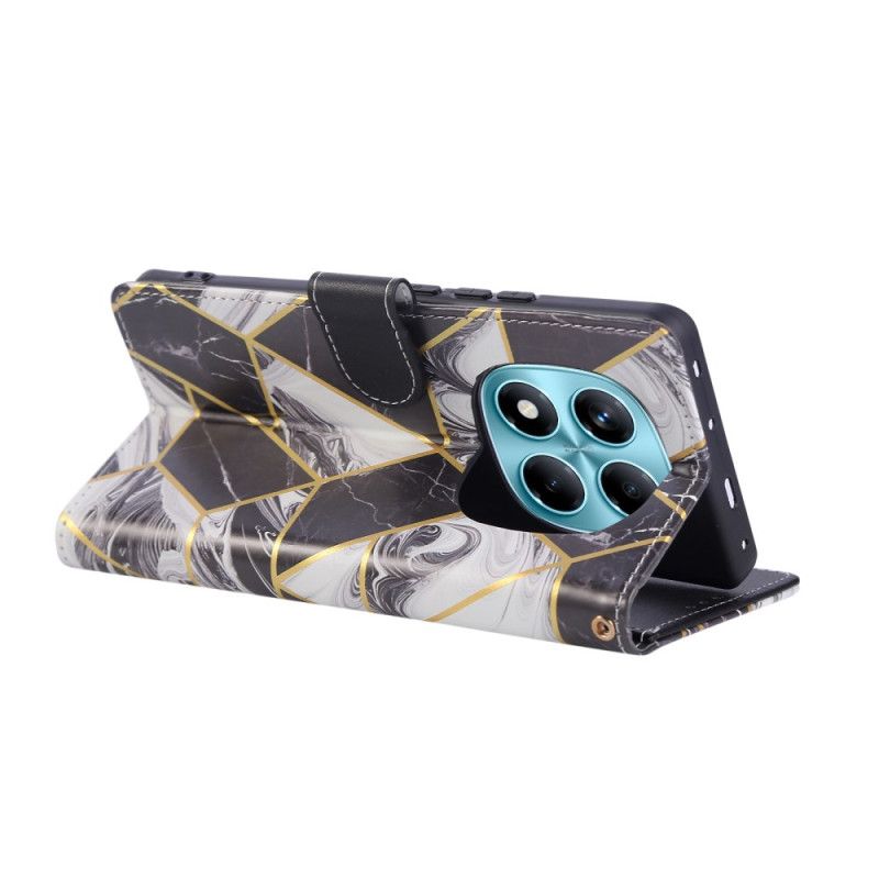 Leren Hoesje Voor Xiaomi Redmi Note 14 Pro 4g Marmerlook