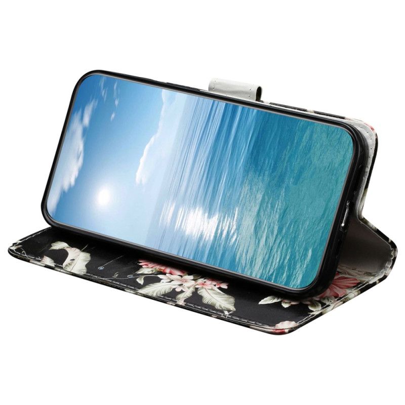 Leren Hoesje Voor Xiaomi Redmi Note 14 Pro 4g Rododendrons