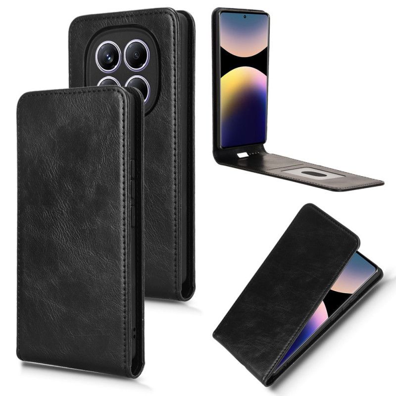 Leren Hoesje Voor Xiaomi Redmi Note 14 Pro 4g Verticaal Flip-design