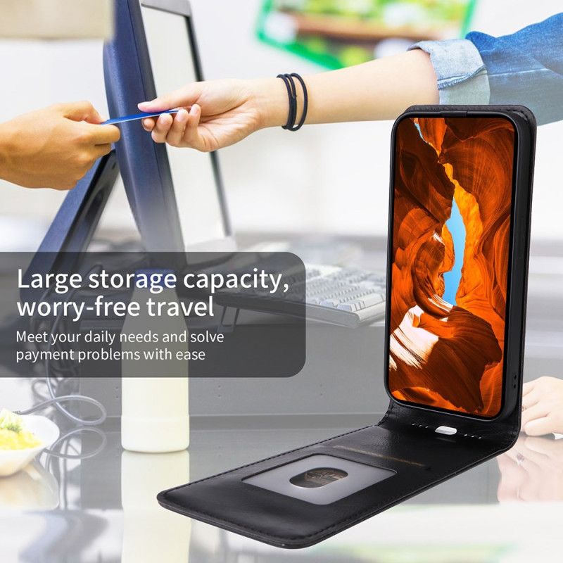 Leren Hoesje Voor Xiaomi Redmi Note 14 Pro 4g Verticaal Flip-design