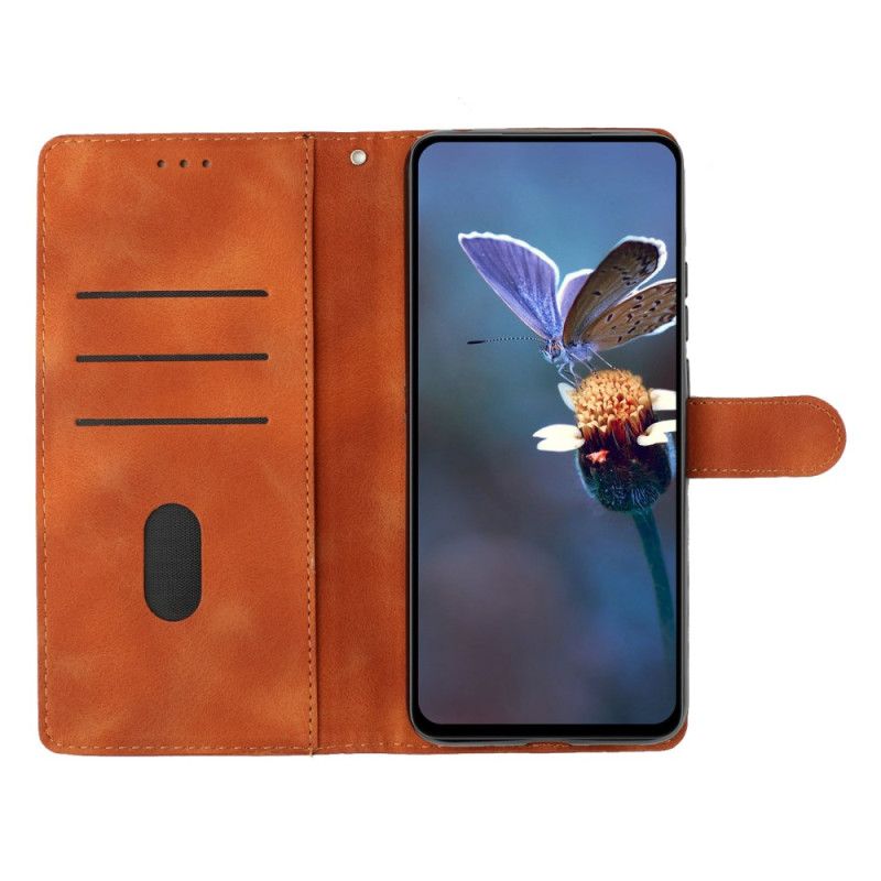 Leren Hoesje Xiaomi Redmi Note 14 Pro 4g Bloemen- En Vlinderdesign Bescherming Hoesje