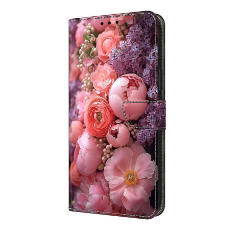 Leren Hoesje Xiaomi Redmi Note 14 Pro 4g Bloemrijk Bescherming Hoesje