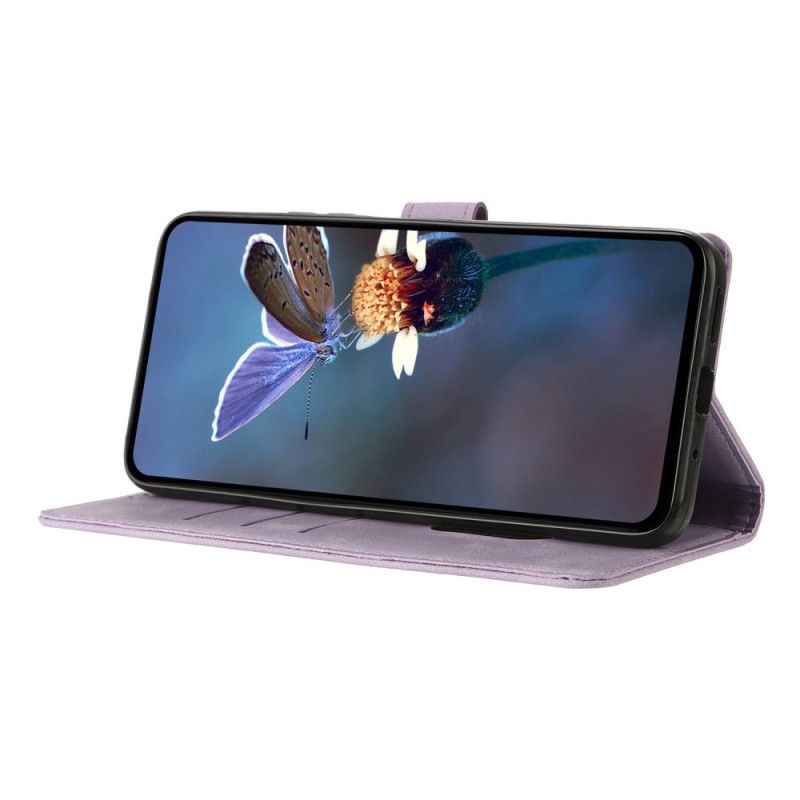 Leren Hoesje Xiaomi Redmi Note 14 Pro 4g Driehoeken Bescherming Hoesje