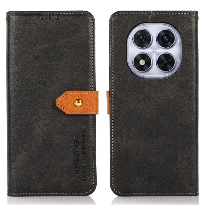 Leren Hoesje Xiaomi Redmi Note 14 Pro 4g Gouden Sluiting Khazneh Bescherming Hoesje