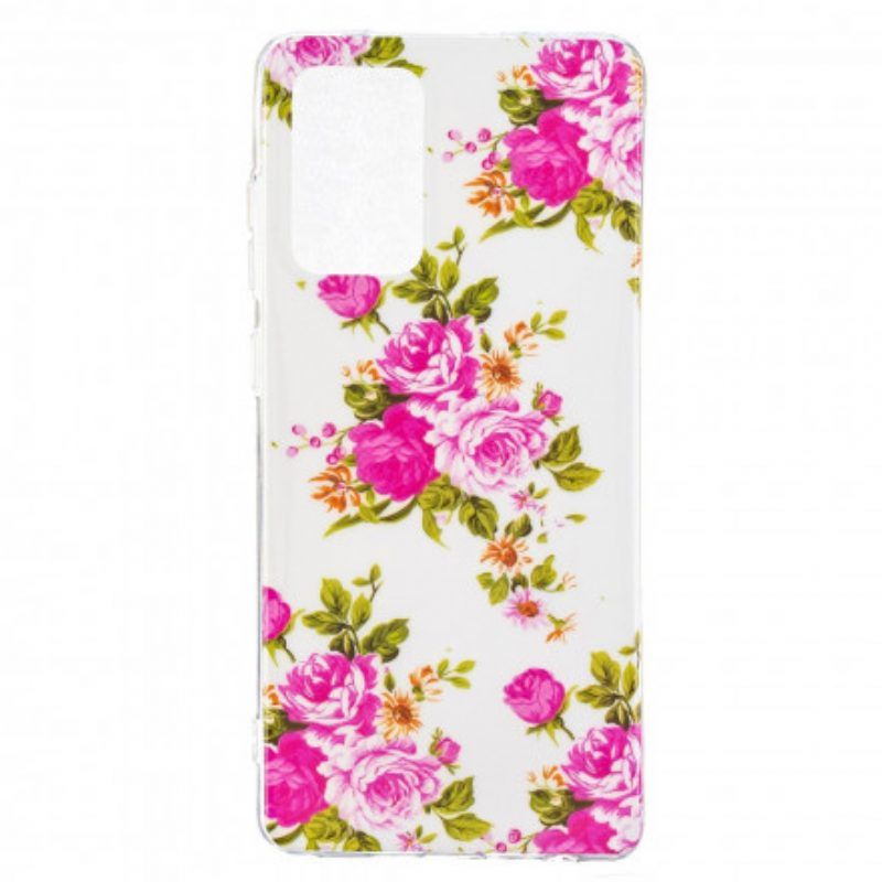 Hoesje voor Samsung Galaxy A52 4G / A52 5G / A52s 5G Fluorescerende Bloemenserie