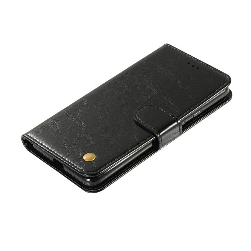 Flip Case Leren Google Pixel 3 XL Donkerrood Vintage Leereffect Met Riem
