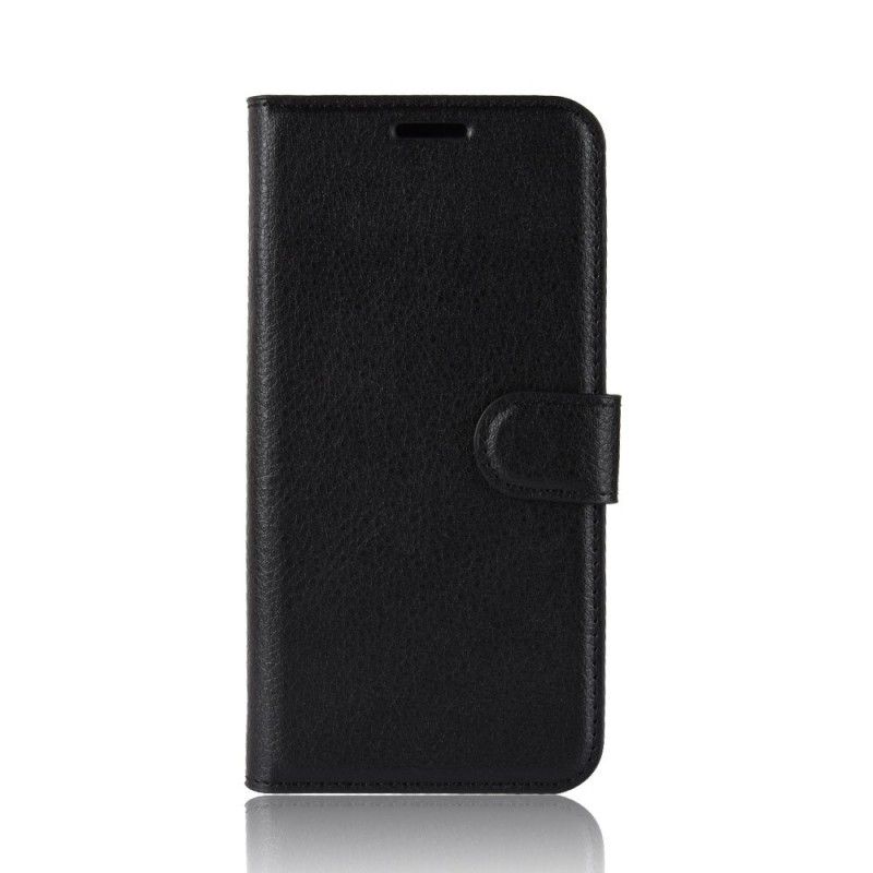 Flip Case Leren Google Pixel 3 XL Rood Zwart Klassiek