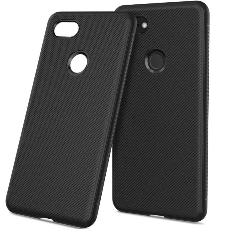 Hoesje Google Pixel 3 XL Cyaan Paars Antislip Geweven